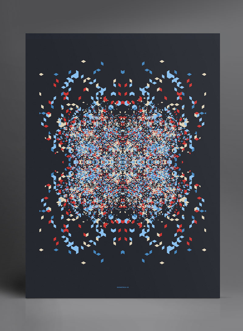 Geometrica poster design from a series of graphic artworks by Marius Roosendaal.