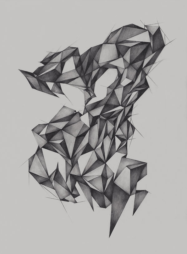 Hath Arob - Drawing created with graphite on paper in 2014 - A tribute to Electric Masada.