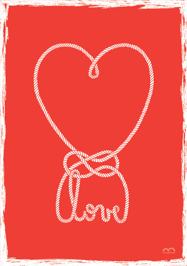 Love - typographic artwork by Marcos Bernardes, an illustrator based in Santa Catarina, Brazil.