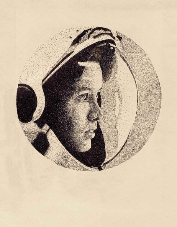 Stipple technique portraits by Jasper Smith.
