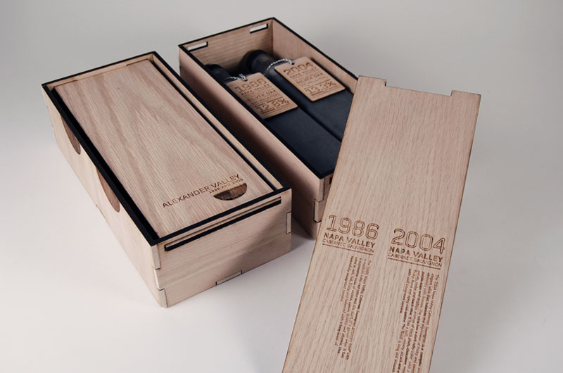 Limited edition concept wine sampler for Silver Oak Cellars.