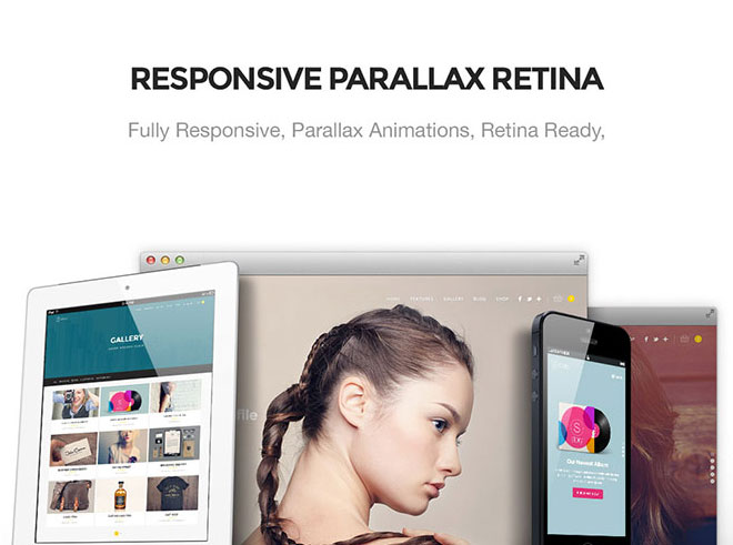 A fully resonsive and Retina ready WordPress theme with Parallax animations.