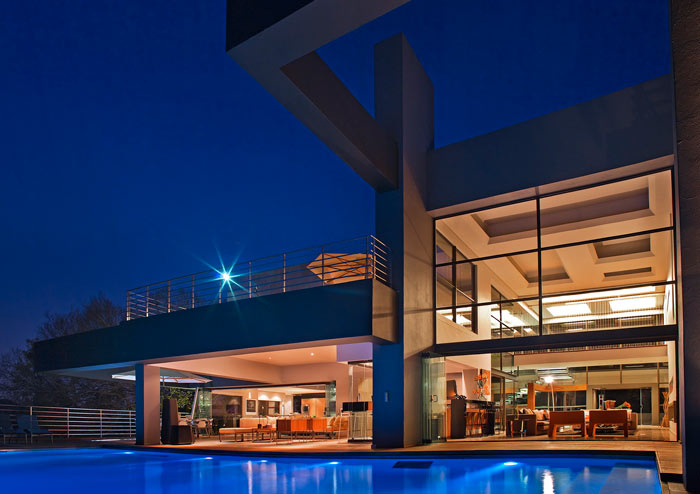 View up from the pool.