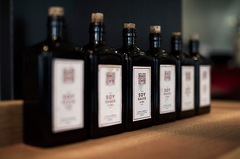 Custom designed labels.