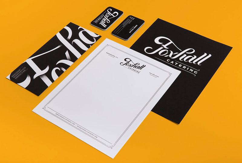 The Foxhall Catering - stationery set. The Foxhall Catering - stationery set.