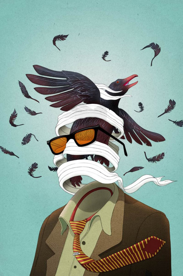 Ruffled Feathers - Illustrated artwork by Michael Wandelmaier.