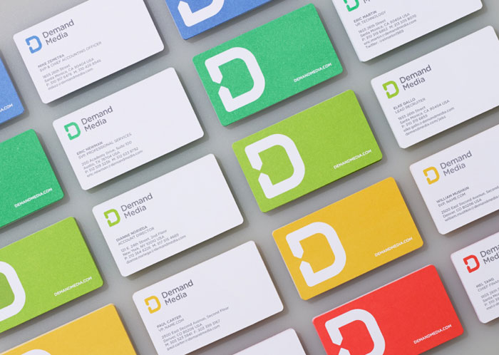 Set of business cards designed by Manual for Demand Media. Set of business cards designed by Manual for Demand Media.