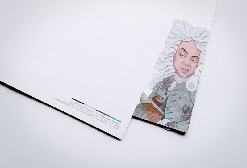 Stationery - Close up of the footer.