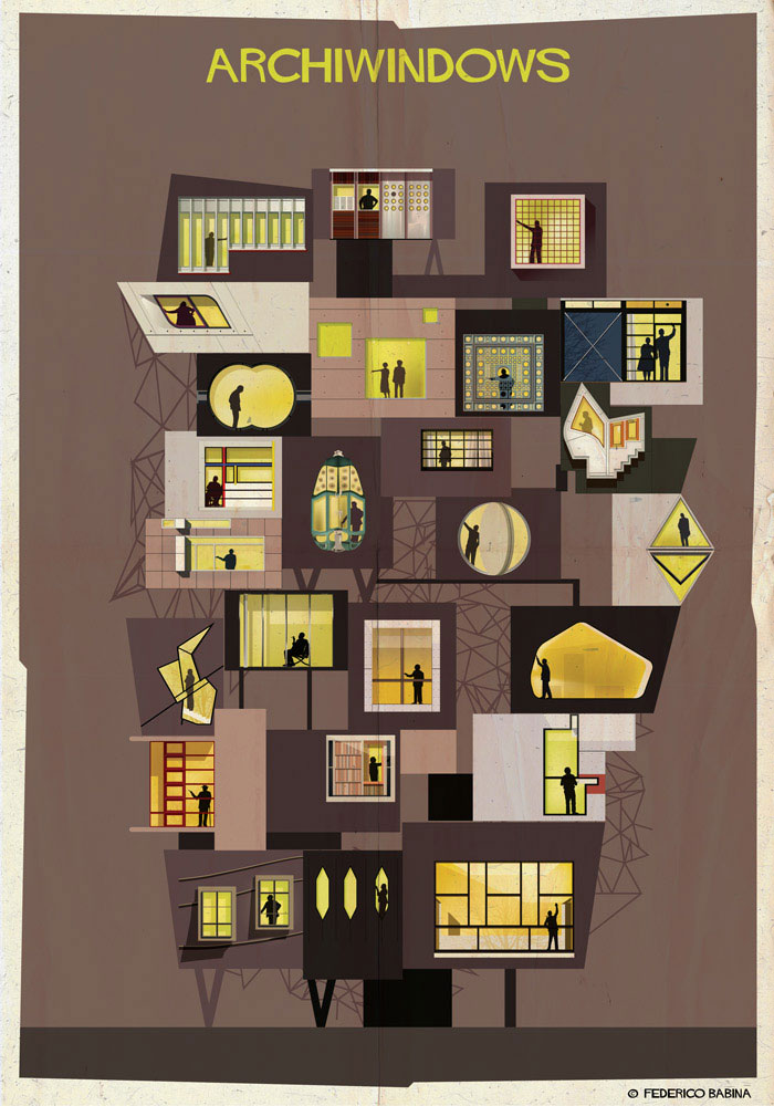 Archiwindow - Architecture inspired illustration project by Federico Babina.