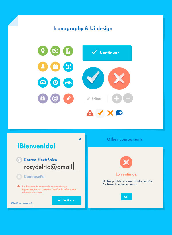 Iconography and UI design for Experiencia Volkswagen Website.