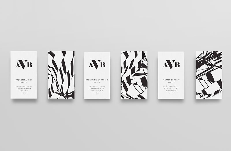 Business cards - front and back.