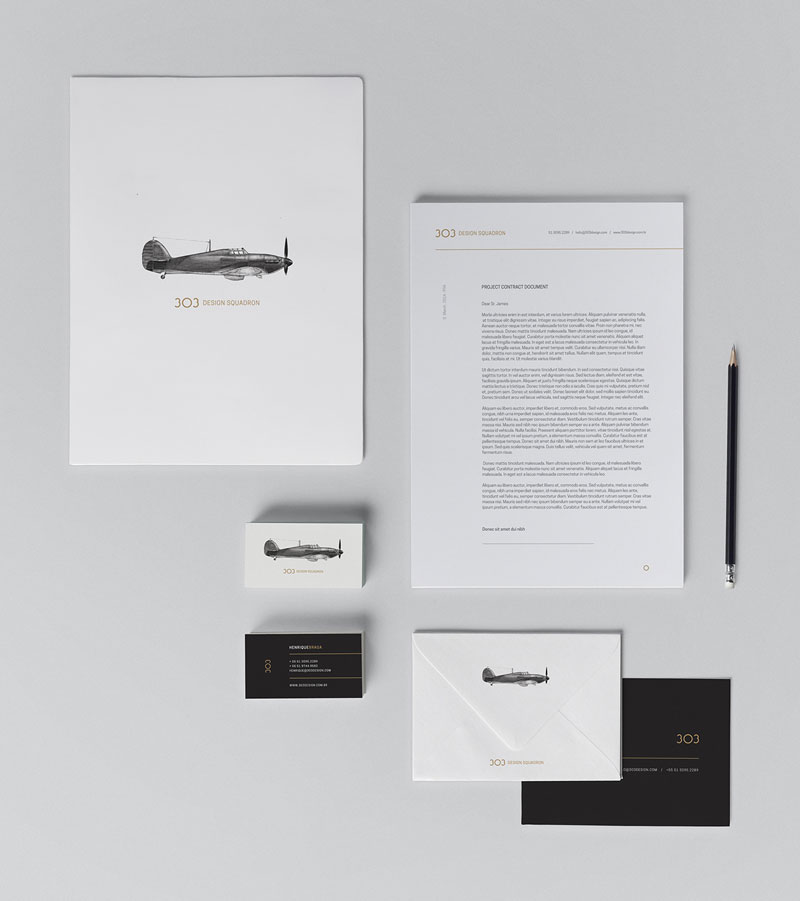 303 Design Squadron - Stationery from the design studio identity. 303 Design Squadron - Stationery from the design studio identity.