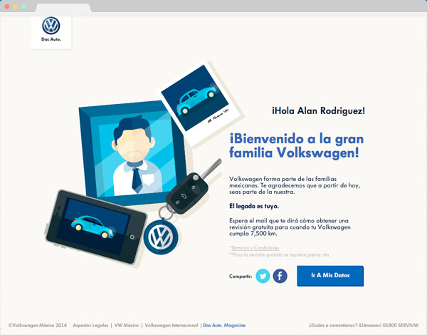 Welcome page of the website.