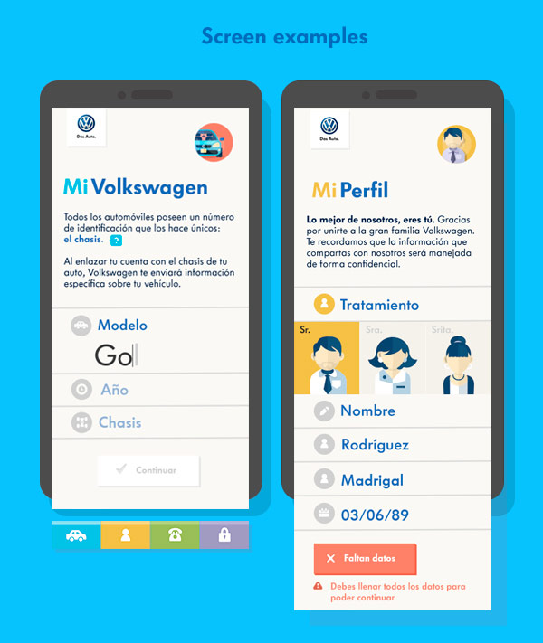 Mobile screen expamples. The website works well on any device.