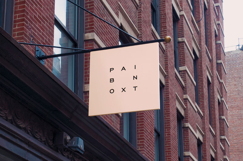 Studio signage with the Paintbox logotype.