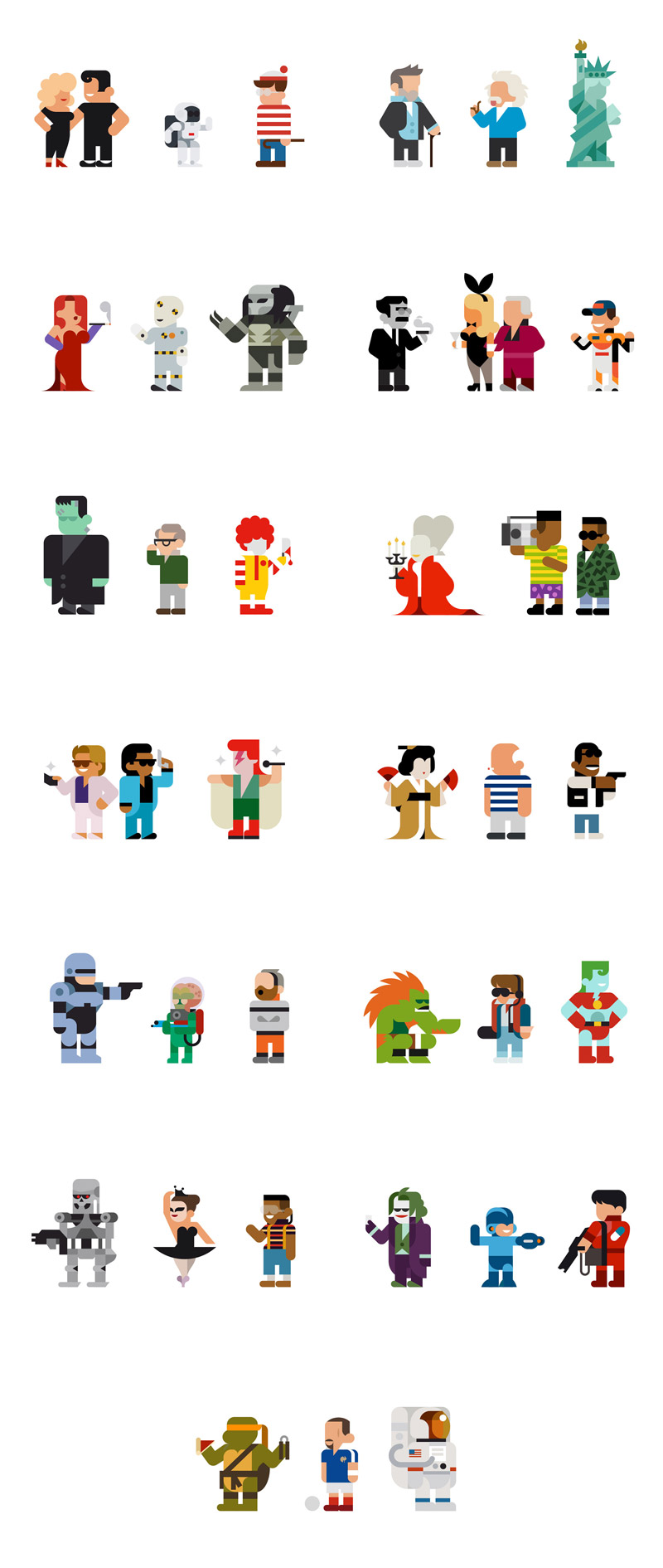 Every Hey - Personal daily illustration project by Barcelona based Hey studio. They create and post one icon per day of popular characters from pop culture, tv, and cinema.