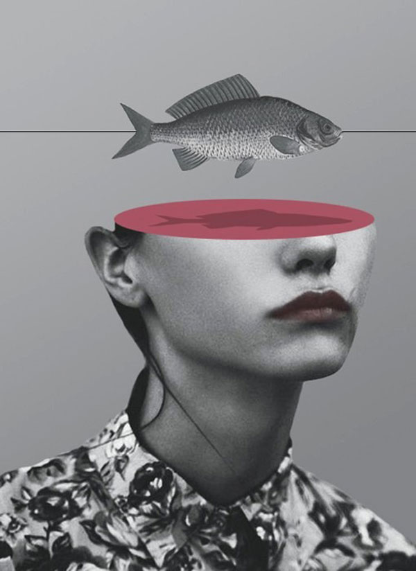 Fishing line - Let the fish go - Work from the Ubiquity Serie, created in 2011.