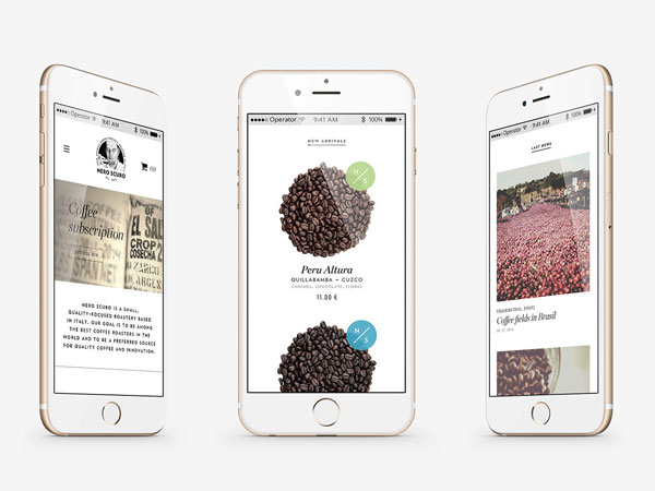 Mobile version of the website.