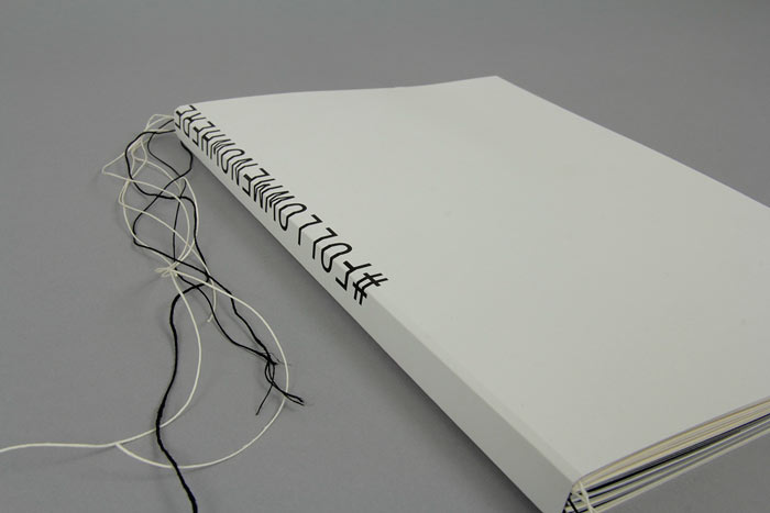 Major project report with handmade binding.