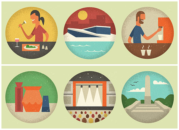 Different spot illustrations.