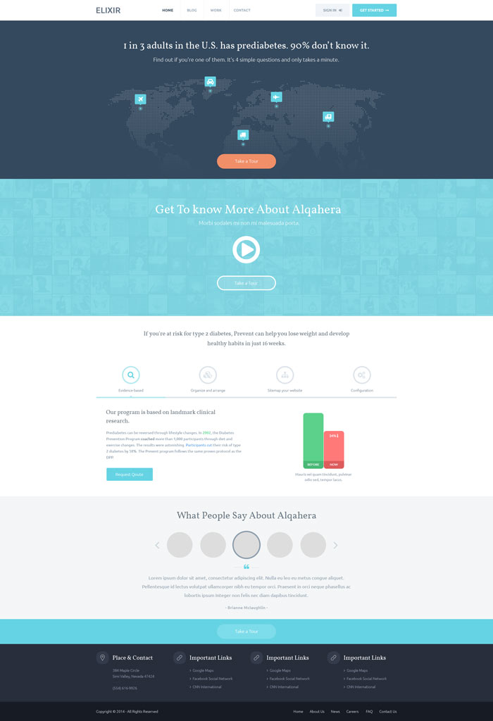 One of the numerous included web design templates.