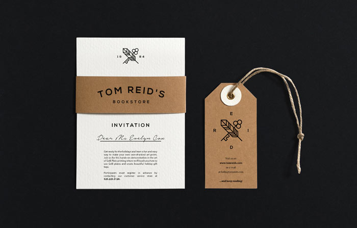 Personal invitation and hang tag.