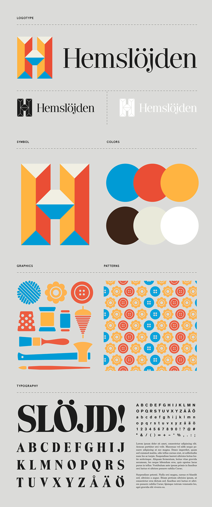 Logotype and visual identity by Snask for Swedish Handicraft Societies.