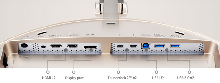 Multiports of the LG Monitor - Features that fit your workflow. Multiports of the LG Monitor - Features that fit your workflow.