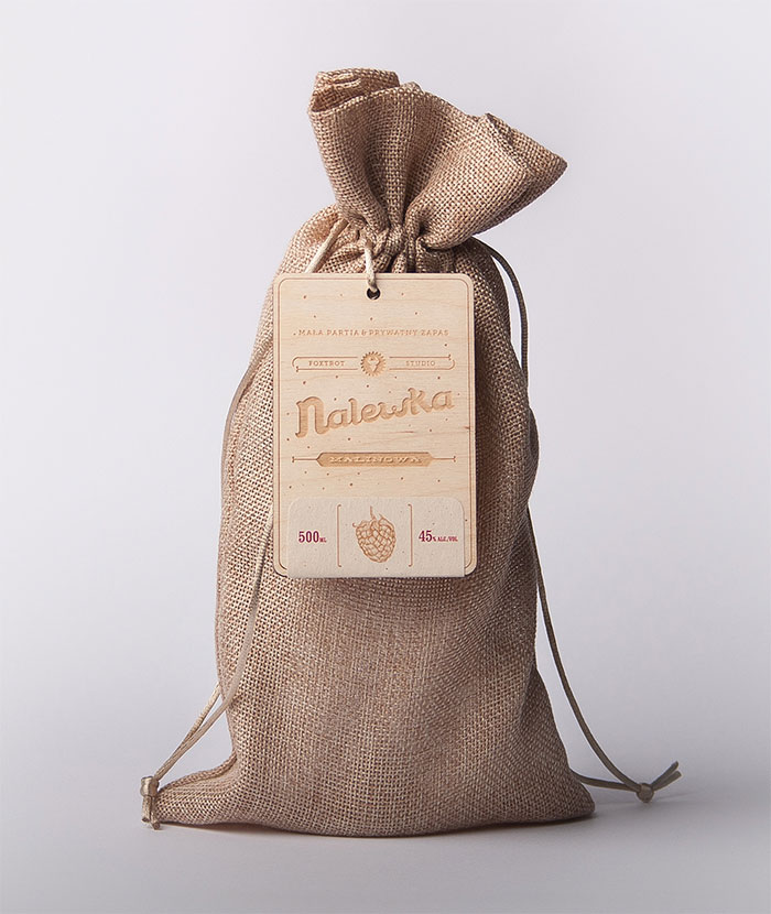 The bag with the included bottle.