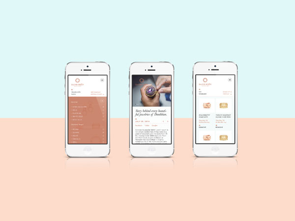 Mobile version of the website.