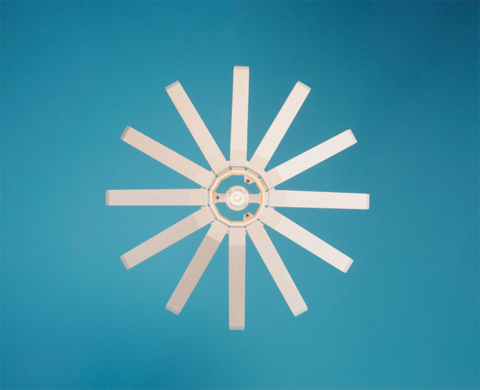 Clear geometric shapes.