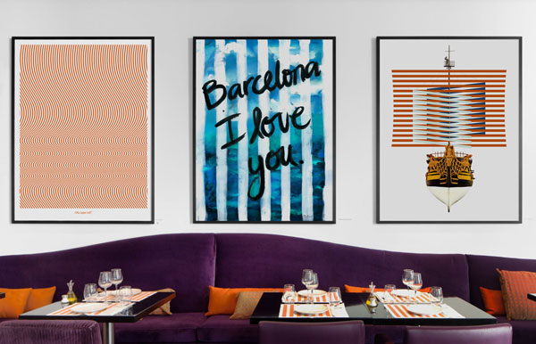 Posters designed by different artists.