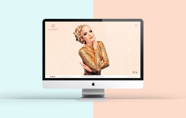 Home page of the responsive website.