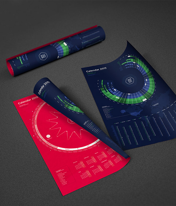 Bureau Oberhaeuser - double-sided calendar for 2015.