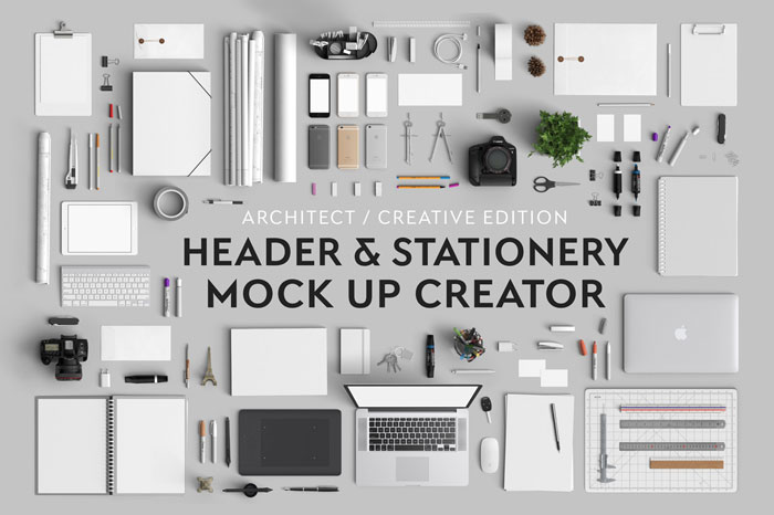 Header & Stationery Mock Up Creator - The architecture and creative edition.