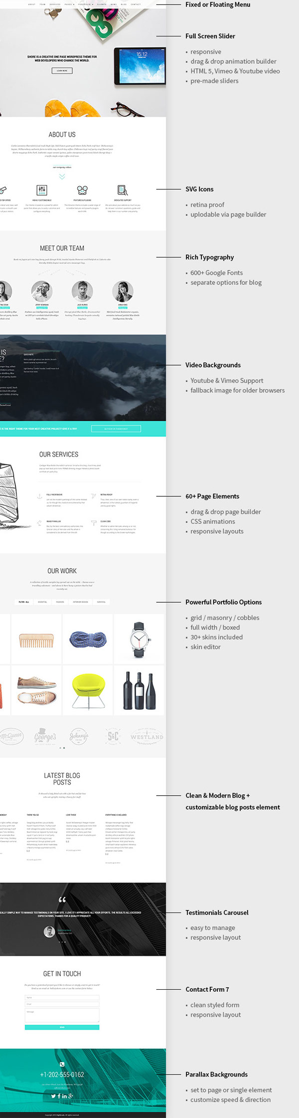 Tons of awesome features allow you to create almost any kind of website.