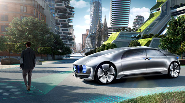 Mercedes Benz F 015, a futuristic self-driving car concept. Mercedes Benz F 015, a futuristic self-driving car concept.
