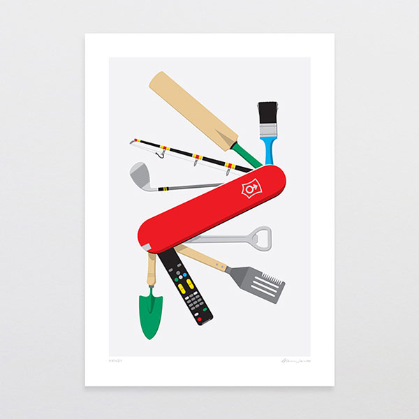 Handy - Illustration from a series of posters.