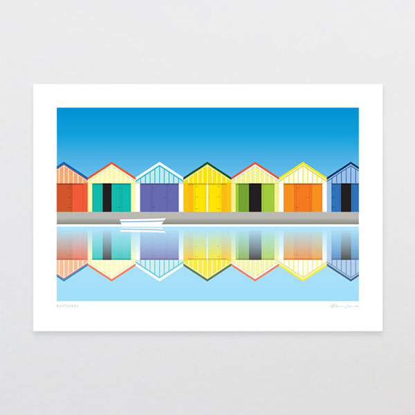 Harbour Master - work from a set of colorful prints.