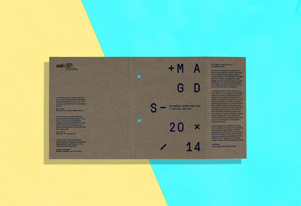 Print design based on clean typography.