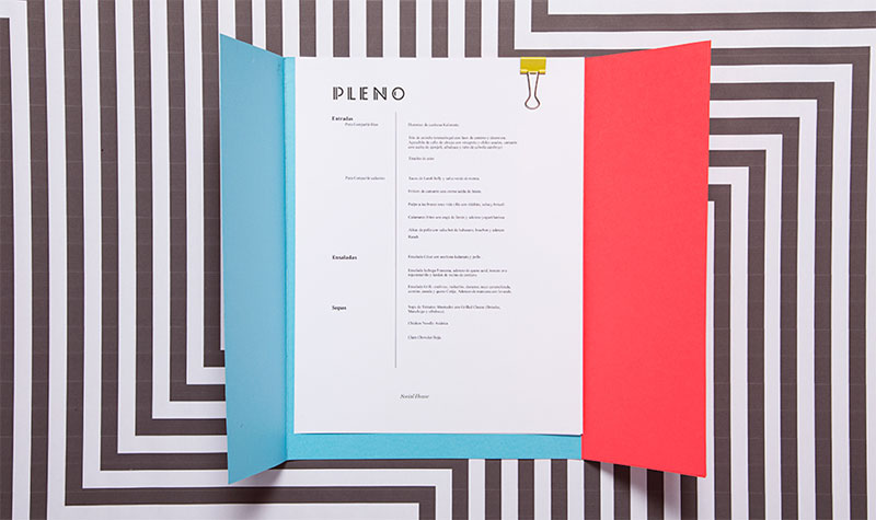 The menu.