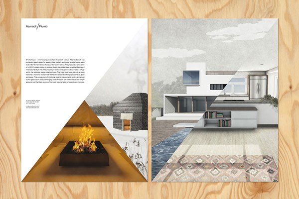 Brochure and communication design for architecture studio Aamodt/Plumb.