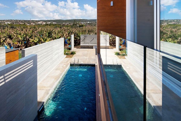 The home in Peyia, Cyprus is surrounded by a banana plantation.