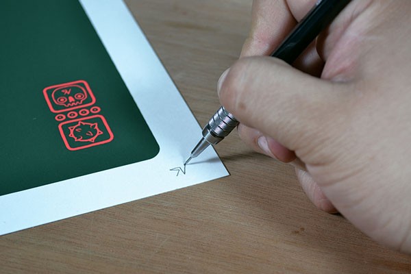 Hand signed print by illustrator Raul Urias.
