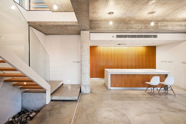 Modern and clean architectural design also inside the house.