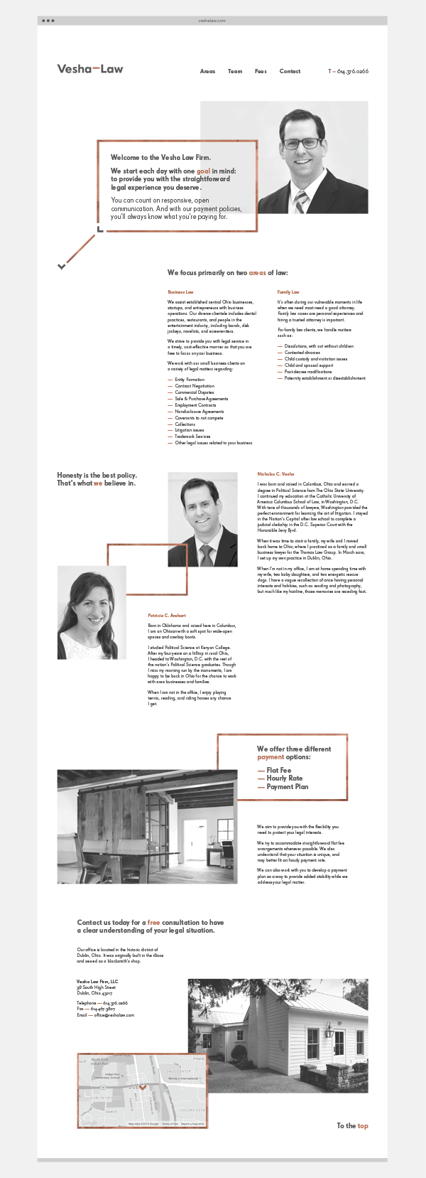 The new company website.