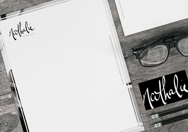 Close up of the black and white stationery. Close up of the black and white stationery.