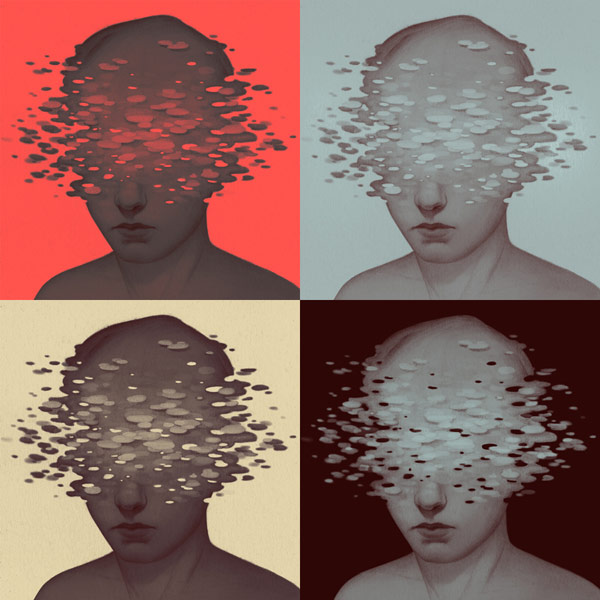 Scientific American illustrations for the article The Hidden Dangers of Going Under about possible lingering side-effects of anaesthesia. The red version was chosen.