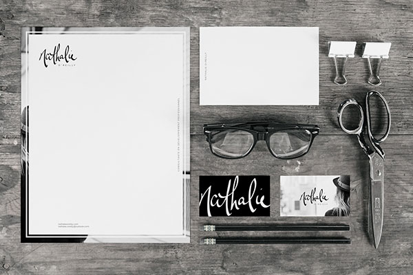 Stationery set for entrepreneur and professional development consultant, Nathalie O. Stationery set for entrepreneur and professional development consultant, Nathalie O.