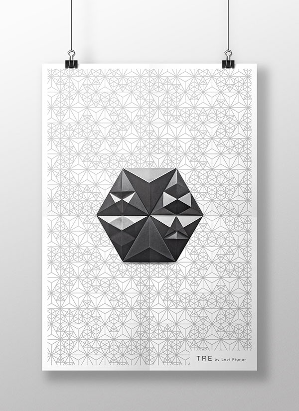 TRE by Levi Fignar - Decorative graphic design for Kaza Concrete.